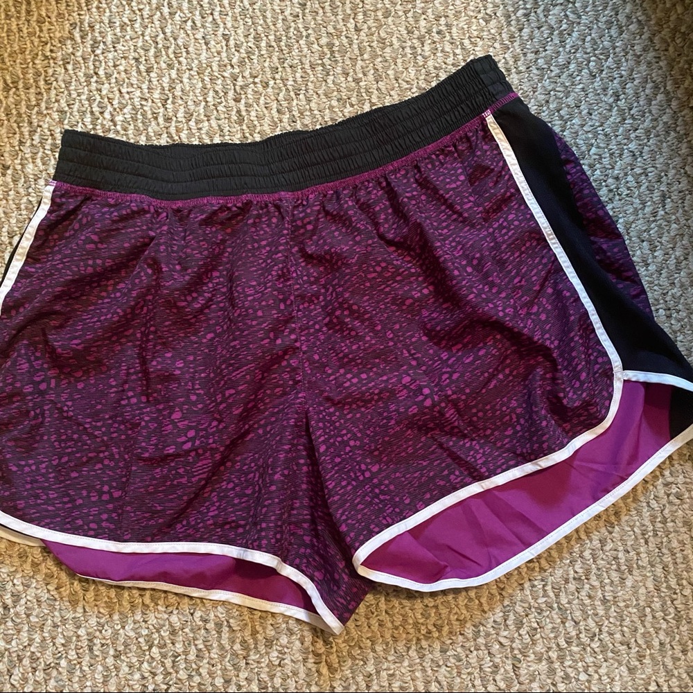 Purple and Black Running Athletic Shorts